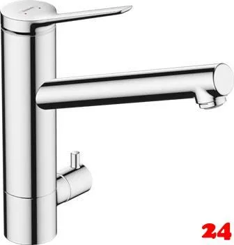 HANSGROHE Kchenarmatur Zesis M33 Chrom Einhebelmischer 200 mit Festauslauf mit Gerteabsperrventil, 1jet (74808000)