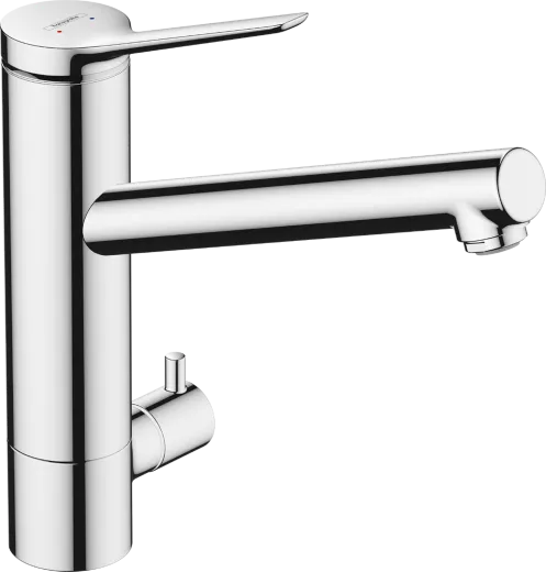 HANSGROHE Kchenarmatur Zesis M33 Chrom Einhebelmischer 200 mit Festauslauf mit Gerteabsperrventil, 1jet (74808000)