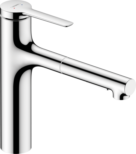 HANSGROHE Kchenarmatur Zesis M33 Chrom Einhebelmischer 160 mit Ausziehbrause Metall, 2jet (74822000)
