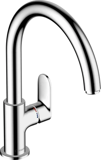 HANSGROHE Kchenarmatur Vernis Blend M35 Chrom Einhebelmischer 210 mit Festauslauf, 1jet (71870000)