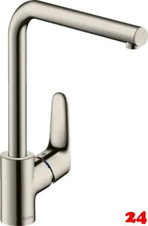 HANSGROHE Kchenarmatur Focus M41 Edelstahl Finish Einhebelmischer 280 EcoSmart mit Festauslauf, 1jet (31827800)