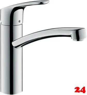HANSGROHE Kchenarmatur Focus M41 Chrom Einhebelmischer 160 EcoSmart mit Festauslauf, 1jet (31826000)