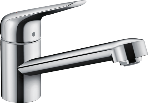 HANSGROHE Kchenarmatur Focus M42 Chrom Einhebelmischer 100 CoolStart EcoSmart mit Festauslauf, 1jet (71866000)