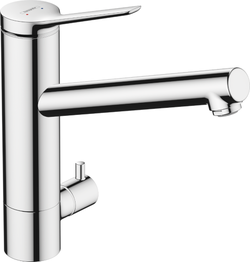 HANSGROHE Kchenarmatur Zesis M33 Chrom Einhebelmischer 200 CoolStart mit Festauslauf mit Gerteabsperrventil, 1jet (74807000)