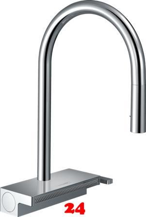 HANSGROHE Kchenarmatur Aquno Select M81 Chrom Einhebelmischer 170 mit Zugauslauf als Ausziehbrause, 3jet (73837000)