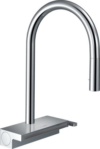 HANSGROHE Kchenarmatur Aquno Select M81 Chrom Einhebelmischer 170 mit Zugauslauf als Ausziehbrause, 3jet (73837000)