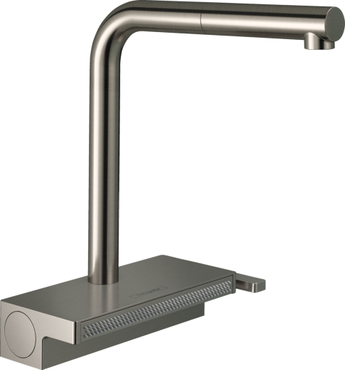 HANSGROHE Kchenarmatur Aquno Select M81 Edelstahl Finish Einhebelmischer 250 mit Ausziehauslauf, 2jet (73836800)
