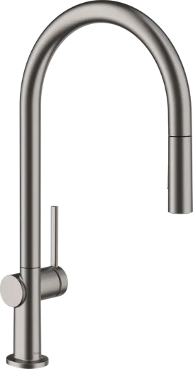 HANSGROHE Kchenarmatur Talis M54 Brushed Black Chrome Einhebelmischer 210 mit Ausziehbrause, 2jet (72800340)