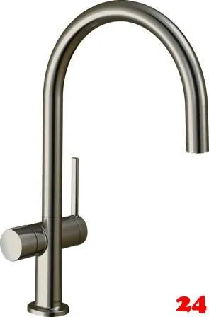 HANSGROHE Kchenarmatur Talis M54 Edelstahl Finish Einhebelmischer 220 Festauslauf mit Gerteabsperrventil, 1jet (72805800)