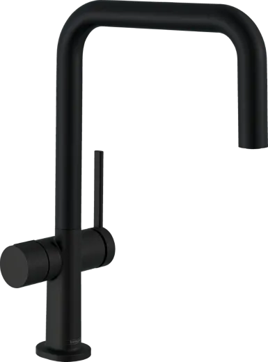 HANSGROHE Kchenarmatur Talis M54 Mattschwarz Einhebelmischer 220 Festauslauf mit Gerteabsperrventil, 1jet (72807670)