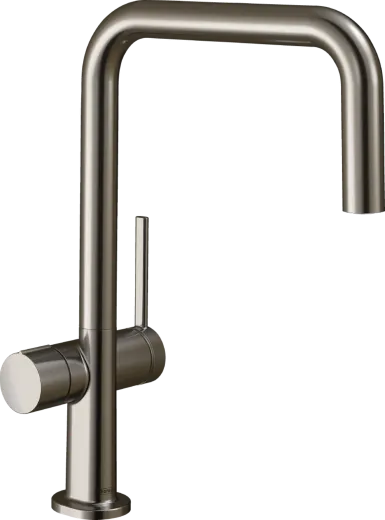 HANSGROHE Kchenarmatur Talis M54 Edelstahl Finish Einhebelmischer 220 Festauslauf mit Gerteabsperrventil, 1jet (72807800)