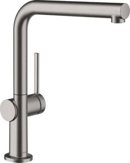 HANSGROHE Kchenarmatur Talis M54 Brushed Black Chrome Einhebelmischer 270 mit Festauslauf Schwenkbereich einstellbar, 1jet (72840340)