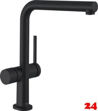 HANSGROHE Kchenarmatur Talis M54 Mattschwarz Einhebelmischer 270 Festauslauf mit Gerteabsperrventil, 1jet (72827670)