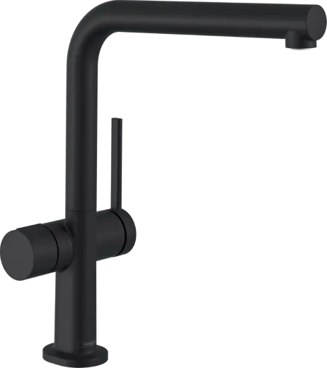 HANSGROHE Kchenarmatur Talis M54 Mattschwarz Einhebelmischer 270 Festauslauf mit Gerteabsperrventil, 1jet (72827670)
