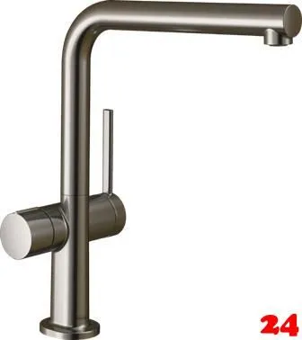 HANSGROHE Kchenarmatur Talis M54 Edelstahl Finish Einhebelmischer 270 Festauslauf mit Gerteabsperrventil, 1jet (72827800)