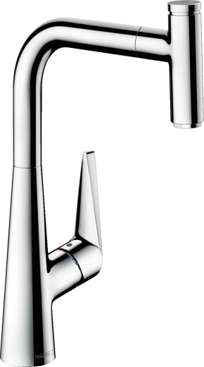 HANSGROHE Kchenarmatur Talis Select M51 Chrom Einhebelmischer 300 EcoSmart mit Ausziehauslauf, 1jet (72826000)
