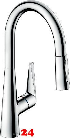 HANSGROHE Kchenarmatur Talis M51 Chrom Einhebelmischer 200 EcoSmart mit Ausziehbrause, 2jet (72817000)