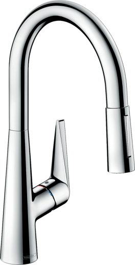 HANSGROHE Kchenarmatur Talis M51 Chrom Einhebelmischer 200 EcoSmart mit Ausziehbrause, 2jet (72817000)