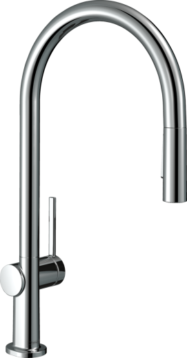 HANSGROHE Kchenarmatur Talis M54 Chrom Einhebelmischer 210 EcoSmart mit Ausziehbrause, 2jet (72842000)