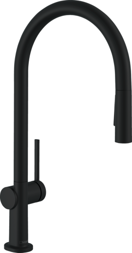 HANSGROHE Kchenarmatur Talis M54 Mattschwarz Einhebelmischer 210 EcoSmart mit Ausziehbrause, 2jet (72842670)