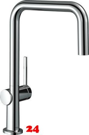 HANSGROHE Kchenarmatur Talis M54 Chrom Einhebelmischer U 220 EcoSmart mit Festauslauf Schwenkbereich einstellbar, 1jet (72844000)
