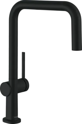 HANSGROHE Kchenarmatur Talis M54 Mattschwarz Einhebelmischer U 220 EcoSmart mit Festauslauf Schwenkbereich einstellbar, 1jet (72844670)
