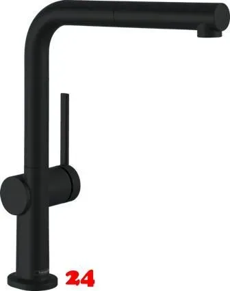 HANSGROHE Kchenarmatur Talis M54 Mattschwarz Einhebelmischer 270 EcoSmart mit Ausziehauslauf, 1jet (72845670)