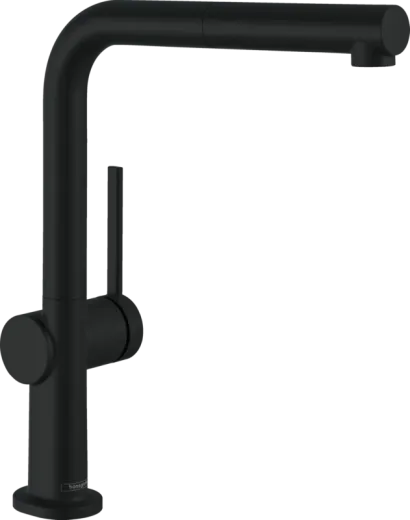 HANSGROHE Kchenarmatur Talis M54 Mattschwarz Einhebelmischer 270 EcoSmart mit Ausziehauslauf, 1jet (72845670)