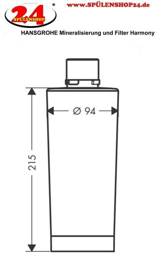 HANSGROHE Mineralisierung und Filter Life fr SodaSystem, FilterSystem mit Bajonettverschluss fr Hansgrohe Filterkopf (76829000)