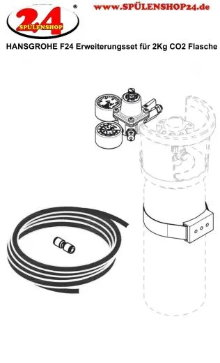 HANSGROHE F24 Erweiterungsset fr 2Kg CO2-Flasche fr SodaSystem, FilterSystem (76819000)