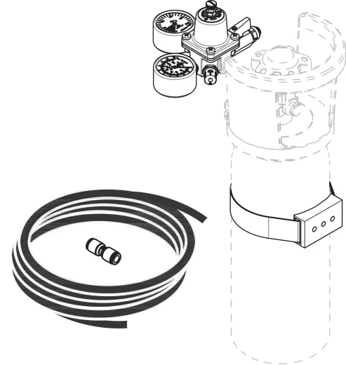 HANSGROHE F24 Erweiterungsset fr 2Kg CO2-Flasche fr SodaSystem, FilterSystem (76819000)