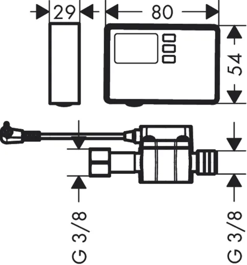HANSGROHE F23 Durchflussmesser fr Aqittura M91 FilterSystem (76828000)
