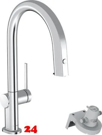 HANSGROHE Kchenarmatur Aqittura M91 Chrom FilterSystem 210 mit Ausziehauslauf, 1jet, sBox (76826000)