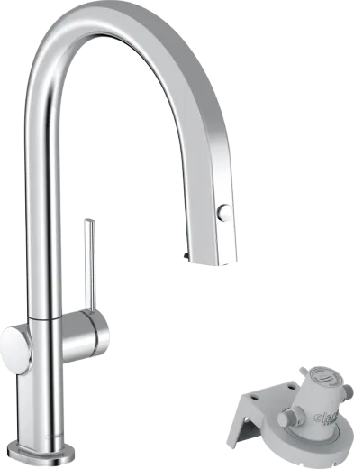 HANSGROHE Kchenarmatur Aqittura M91 Chrom FilterSystem 210 mit Ausziehauslauf, 1jet, sBox (76826000)
