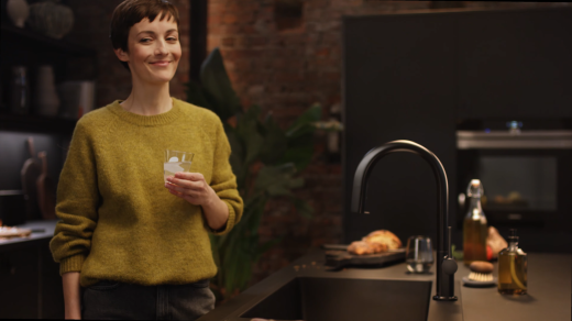 HANSGROHE Kchenarmatur Aqittura M91 Edelstahl Finish FilterSystem 210 mit Ausziehauslauf, 1jet (76803800)