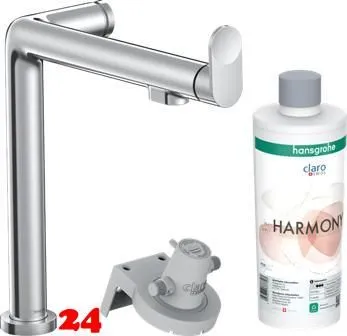 HANSGROHE Kchenarmatur Aqittura M91 Chrom FilterSystem 240 mit Festauslauf, 1jet, Starter Set (76802000)