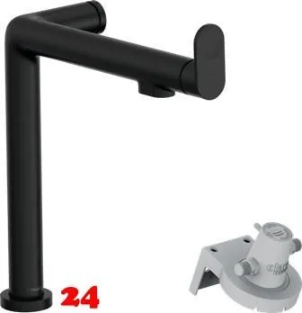 HANSGROHE Kchenarmatur Aqittura M91 Mattschwarz FilterSystem 240 mit Festauslauf, 1jet (76804670)