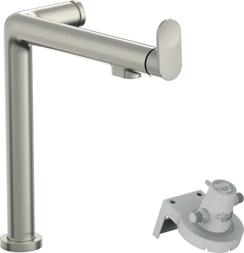 HANSGROHE Kchenarmatur Aqittura M91 Edelstahl Finish FilterSystem 240 mit Festauslauf, 1jet (76804800)