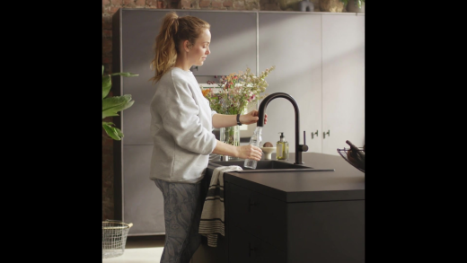 HANSGROHE Kchenarmatur Aqittura M91 Edelstahl Finish FilterSystem 240 mit Festauslauf, 1jet (76804800)