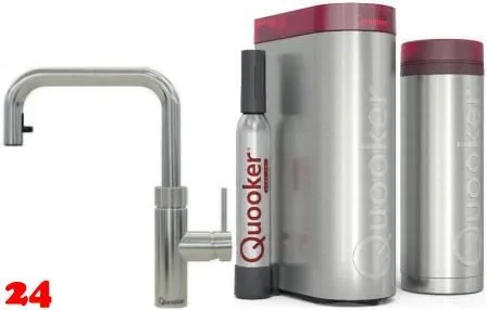 QUOOKER FLEX SQUARE Zugauslauf Chrom VAQ PRO3 mit CUBE 2 *Der Wasserhahn, der alles kann! (PRO3FXSCHRCUBE)