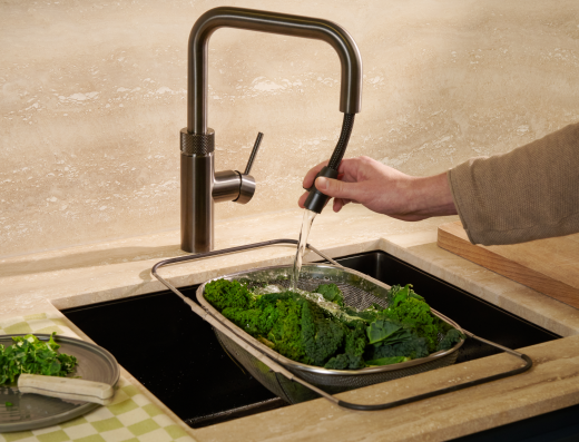 QUOOKER FLEX SQUARE Zugauslauf Edelstahl VAQ PRO3 mit CUBE 2 *Der Wasserhahn, der alles kann! (PRO3FXSSSTCUBE)