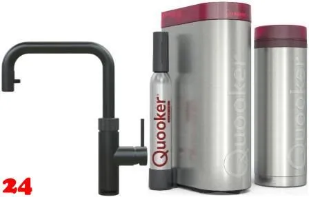 QUOOKER FLEX SQUARE Zugauslauf Schwarz matt PVD VAQ PRO3 mit CUBE 2 *Der Wasserhahn, der alles kann! (PRO3FXSBLKCUBE)