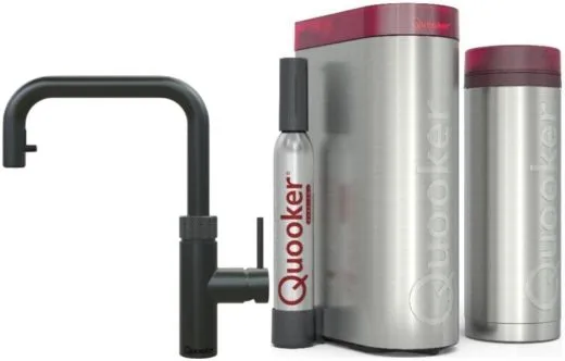 QUOOKER FLEX SQUARE Zugauslauf Schwarz matt PVD VAQ PRO3 mit CUBE 2 *Der Wasserhahn, der alles kann! (PRO3FXSBLKCUBE)