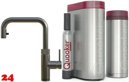 QUOOKER FLEX SQUARE Zugauslauf Gunmetal PVD VAQ PRO3 mit CUBE 2 *Der Wasserhahn, der alles kann! (PRO3FXSGMECUBE)