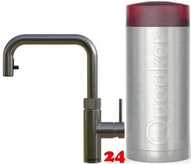 QUOOKER FLEX SQUARE COMBI B Einhebelmischer Zugauslauf Gunmetal PVD & 100C Armatur Kochendwasserhahn (COMBIFXSGME)