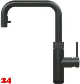 QUOOKER FLEX SQUARE Zugauslauf Schwarz matt PVD Kchenarmatur mit 5 in 1 Funktion und elektronischer Steuerung (FXSBLK) {NUR Armatur}