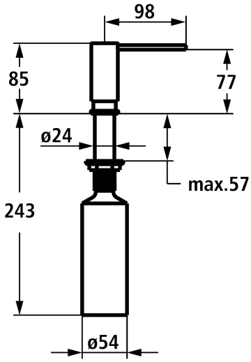 KWC Seifenspender Modern Design Z.540.158.700 Splmittelspender / Dispenser Edelstahl (3600009610)