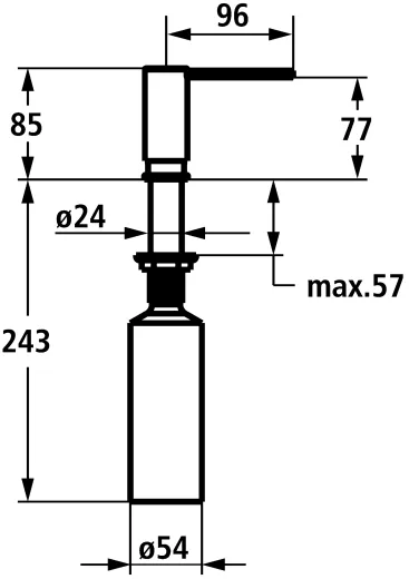 KWC Seifenspender Modern Style Z.540.159.700 Splmittelspender / Dispenser Edelstahl (3600009614)