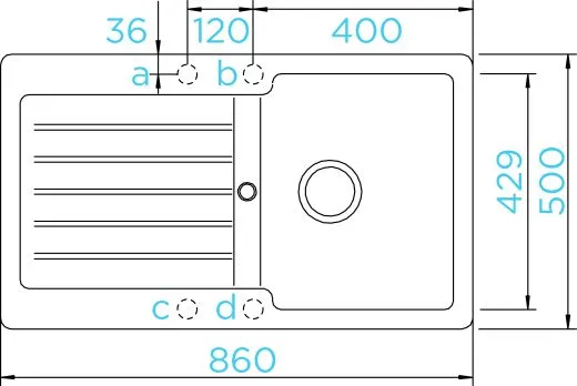 Schock Kchensple Typos D-100 Cristalite Granitsple / Einbausple Basic Line mit Drehexcenter