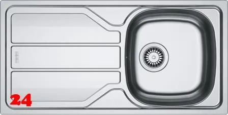 ✅ FRANKE Kchensple Flash FLN 611-86 (44) Einbausple / Edelstahlsple mit Einbaurand und Siebkorb als Stopfen- oder Drehknopfventil